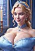 Princess Cinderella Reimagined – Stunning AI Artwork in Blue